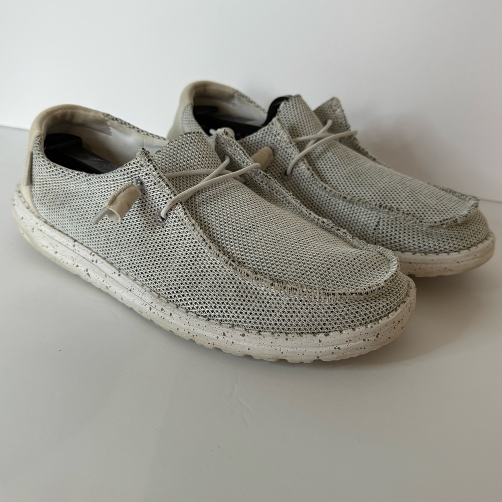 Hey‎ Dude Wendy Sox Stone White Lightweight Casual Comfort Slip On Size 10 Shoes